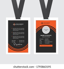 Professional Employee ID Card Template Vector