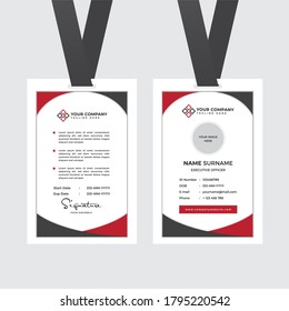 Professional Employee ID Card Template Vector