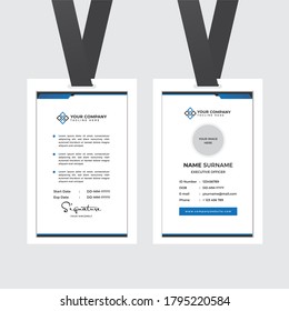 Professional Employee ID Card Template Vector