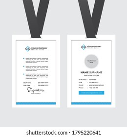 Professional Employee ID Card Template Vector