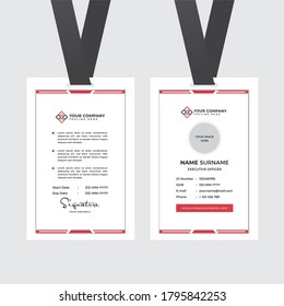 Professional Employee ID Card Template Vector