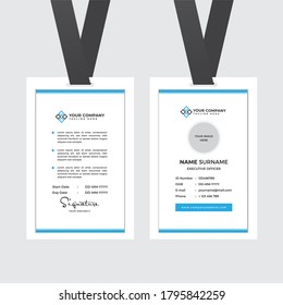 Professional Employee ID Card Template Vector