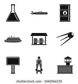 Professional engineer icons set. Simple set of 9 professional engineer vector icons for web isolated on white background