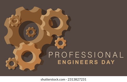 Professional Engineers Day. background, banner, card, poster, template. Vector illustration.