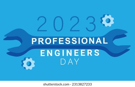 Professional Engineers Day. background, banner, card, poster, template. Vector illustration.