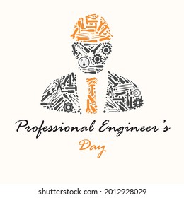 Professional Engineers Day Poster, Banner, Card, Social Media Design Template