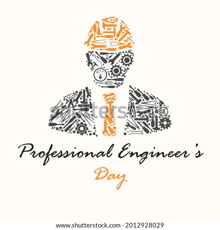 Professional Engineers Day Poster, Banner, Card, Social Media Design Template