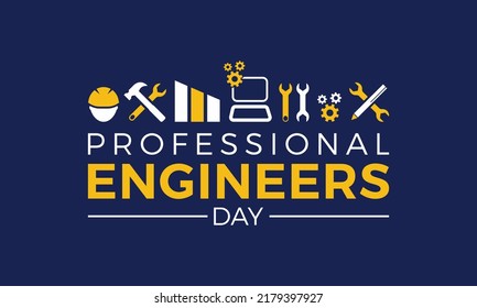 Professional Engineers Day. Vector Template For Banner, Greeting Card, Poster Of Professional Engineers Day. Happy Engineers Day Vector Illustration.