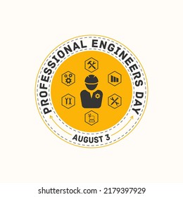 Professional engineers day. Vector template for banner, greeting card, poster of professional engineers day. Happy engineers day vector illustration.