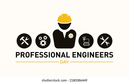 Professional Engineers Day Vector Template Banner Stock Vector (Royalty ...