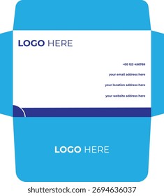 Professional envelope design template with modern typography and vibrant color options for business branding