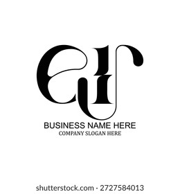 Design de logotipo ER profissional para marcas criativas, identidade comercial e soluções gráficas modernas