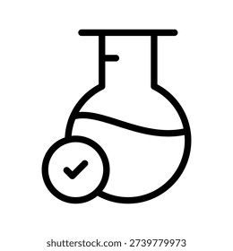 Professional Erlenmeyer Flask Icon Collection for Scientific Laboratory Experiment and Research