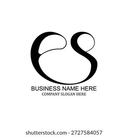 Design profissional do logotipo ES para marcas criativas, identidade comercial e soluções gráficas modernas
