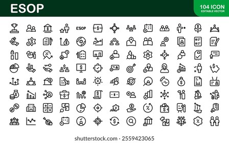 Professional ESOP Icons - Scalable and Versatile Graphics for Equity Plans and Corporate Presentations