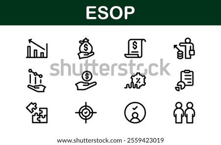 Professional ESOP Icons - Scalable and Versatile Graphics for Equity Plans and Corporate Presentations