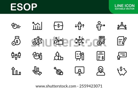Professional ESOP Icons - Scalable and Versatile Graphics for Equity Plans and Corporate Presentations