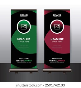 Professional exclusive business rollup banner design template 