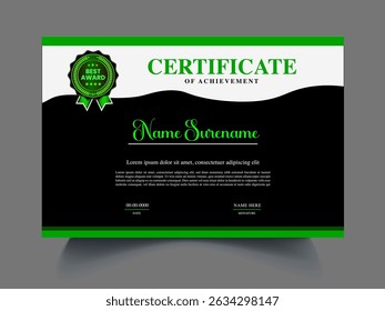 Professional exclusive unique modern Certificate design template