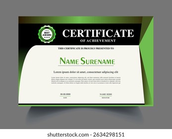 Professional exclusive unique modern Certificate design template