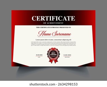 Professional exclusive unique modern Certificate design template