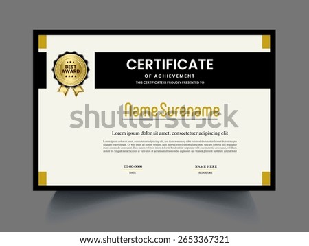 Professional exclusive unique modern Certificate design template