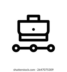 Experiência profissional. Ícone de vetor de traçado editável.