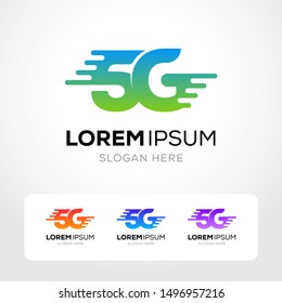 Professional Eye Catching 5G Internet Logo Design Template