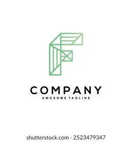 Professional F logo design for business