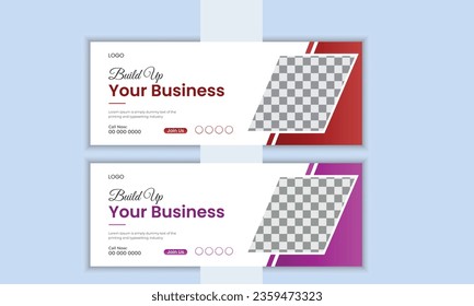 Professional Facebook cover design template. EPS file.