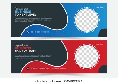 Professional facebook cover photo vector design template 