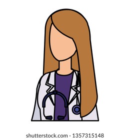 professional female doctor with stethoscope