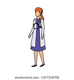 professional female doctor with stethoscope