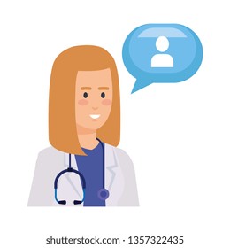 professional female doctor with stethoscope