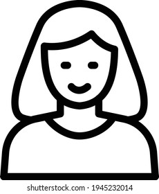 professional female vector thin line icon