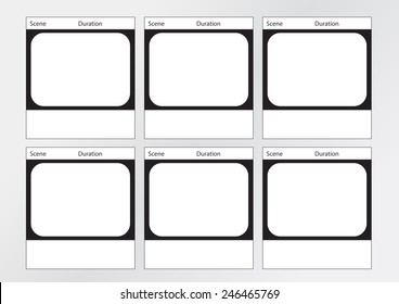 Professional Of Film Storyboard Template For Easy To Present The Process Of Story. Special Use For 4K  ,HD, The Film Aspect Ratios Is 4:3  
A4 Design Of Paper Ratio Is Easy To Fit For Print Out.