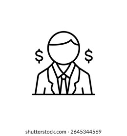Ilustração Do Consultor Financeiro Profissional Simbolizando O Sucesso E A Geração De Riqueza