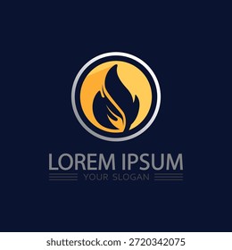Logotipo del icono del fuego del Profesional que presenta las Formas agudas de la llama para la marca moderna del negocio