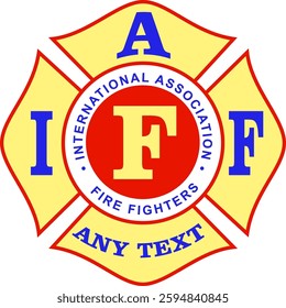 Professional firefighter association generic logo in vector format. Ideal for branding, badges, corporate identity, and rescue-related designs.