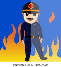 Professional Firefighter Character