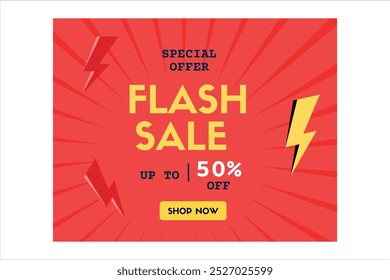 Professional Flash Sale Vector Templates for Websites and Social Media