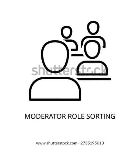 Professional flat design illustration of moderator role sorting with magnifying glasses inspecting checklist, ideal for business workflows and decision-making graphics.
