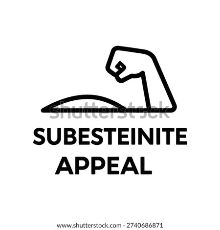Professional flat design vector icon illustrating a subpoena appeal document with a gavel, symbolizing legal processes, justice, and courtroom procedures for commercial use.