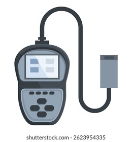 Ilustração vetorial de design plano profissional da ferramenta multímetro digital para testes eletrônicos e medição, ideal para eletricistas, engenheiros e técnicos
