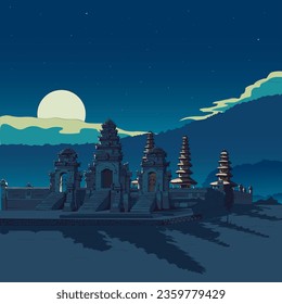 der alte Pura-Gubug-Tempel liegt in der Nähe des Tamblingan-Sees. dieser einer der alten Tempel der balinesischen Hindumenschen.