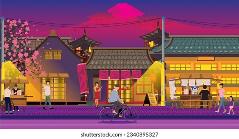 pequeña ilustración vectorial de fondo tokyo para fondo, fondo de pantalla o cualquier otro propósito.