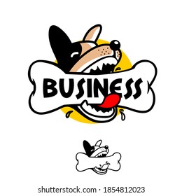 Dibujo vectorial óseo de picadura de perro para logotipo, camiseta o cualquier otro propósito