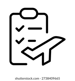 Professional Flight Checklist icon set for aviation safety planning and pilot workflow design
