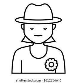 Professional Florist Avatar, Garderner Vector Icon Design