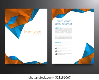 Professional Flyer, Banner or Template with colorful abstract design and front and back side presentation.